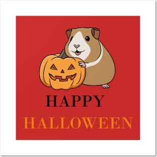 Happy Halloween Guinea Pig Posters and Art